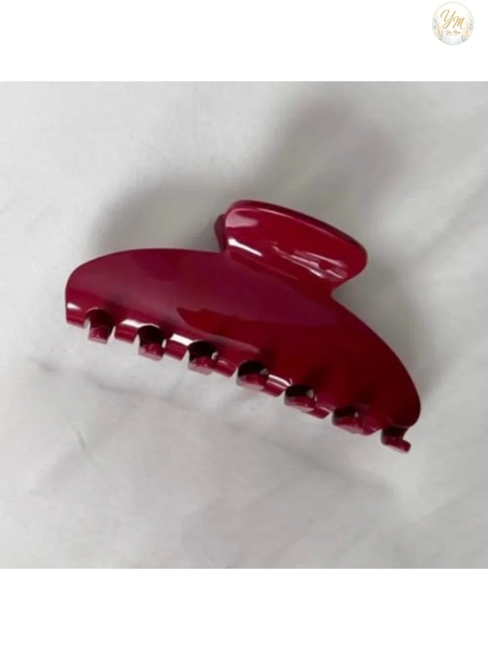 Acetate Big Hair Clip - Cherry Red Claw Clip for Thick Hair, Hair Securing